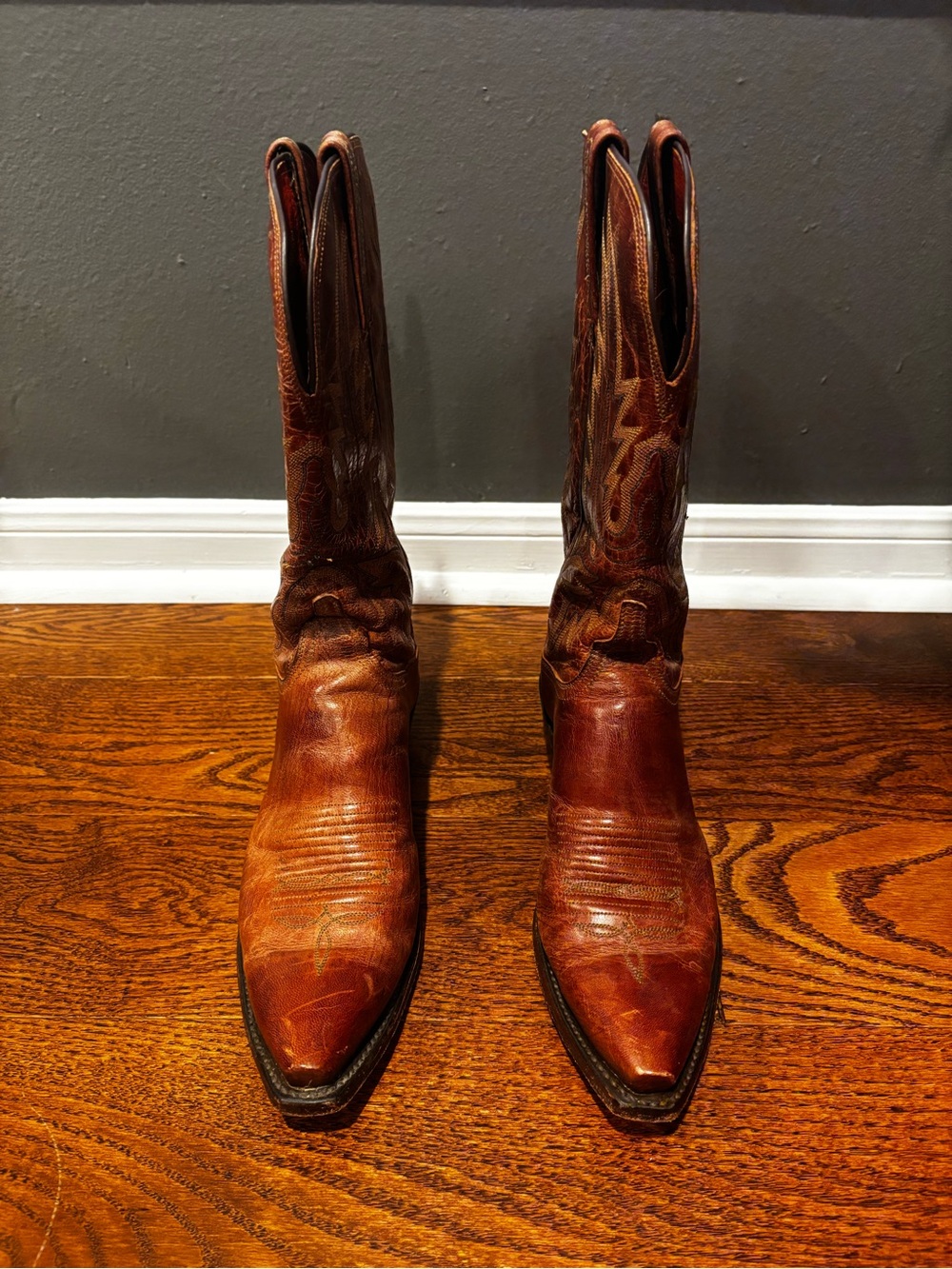 Size Women’s 9 Lucchese Since 1883 Tan Burnished Savannah Mad Dog Goat Boots - Picture 3 of 7